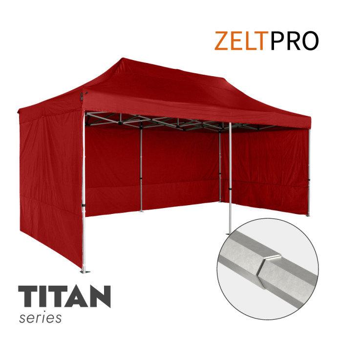 Prekybinė Palapinė 3x6 Raudona Zeltpro TITAN