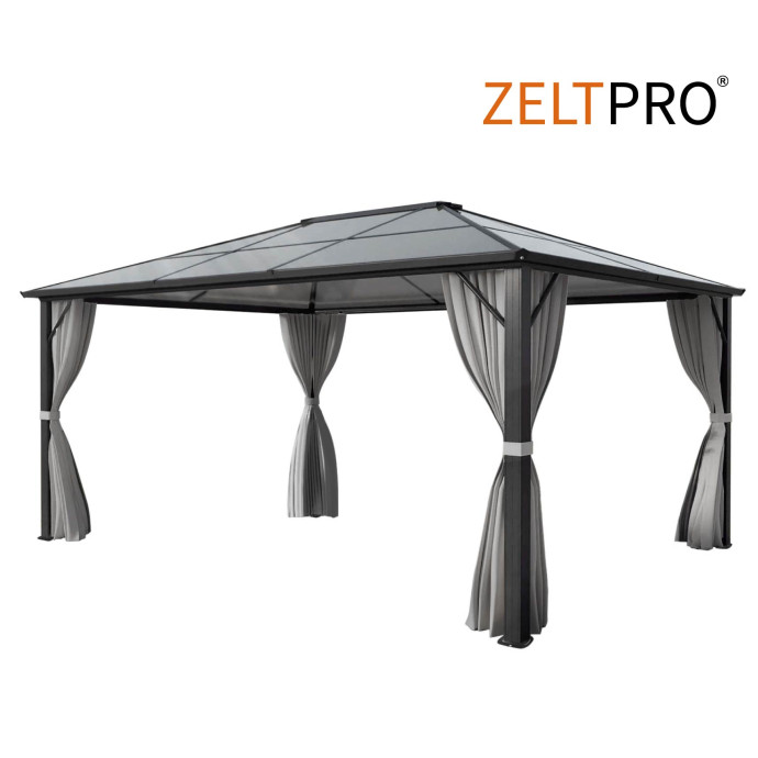 Paviljonas pavėsinė Zeltpro Deluxe 300x400 Pilka