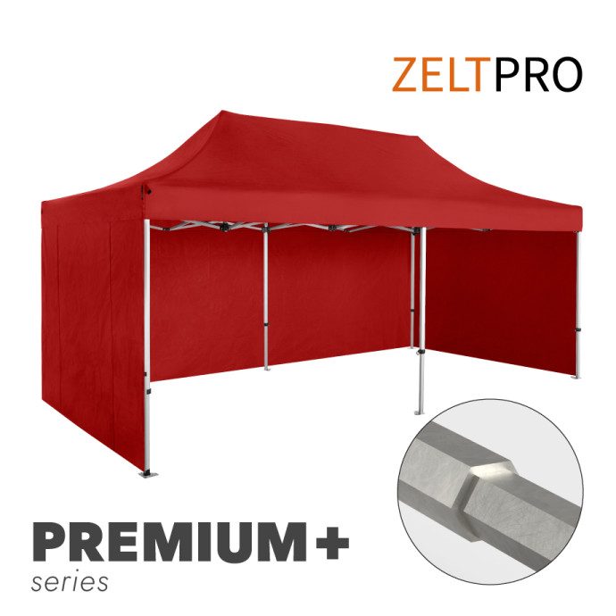 Prekybinė Palapinė 3x6 Raudona Zeltpro PREMIUM+