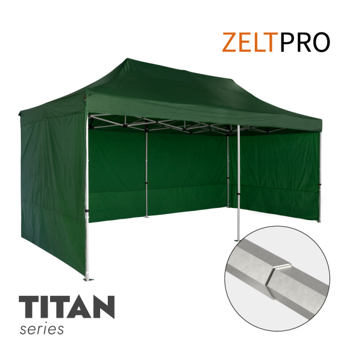 Prekybinė Palapinė 4x8 Žalia Zeltpro TITAN