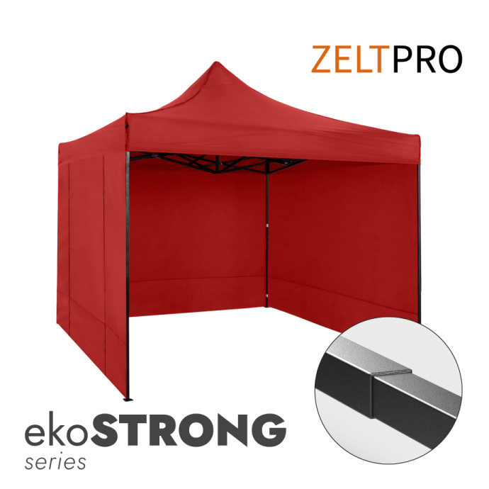 Prekybinė Palapinė 3x3 Raudona Zeltpro EKOSTRONG