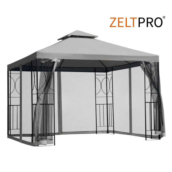 Terasos palapinė Zeltpro Classic 300x300 Pilka