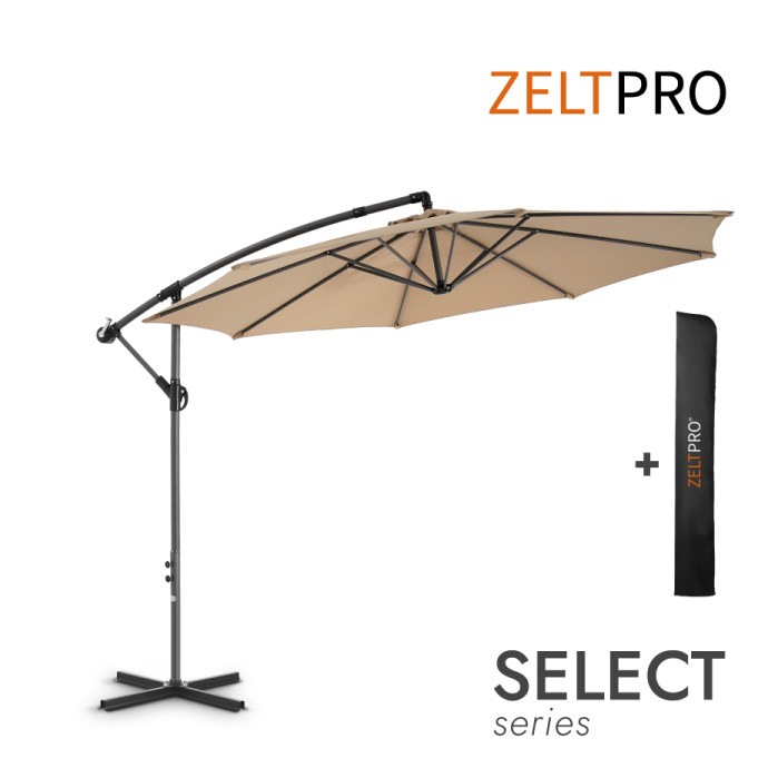 Saulės skėtis su užvalkalu Select Taupe