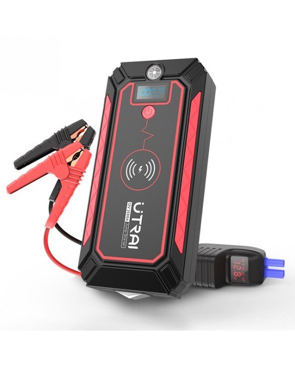 UTRAI 2500A Jump Starter Power Bank akumuliatoriaus įkroviklis 10W Belaidis įkrovimas LCD ekranas