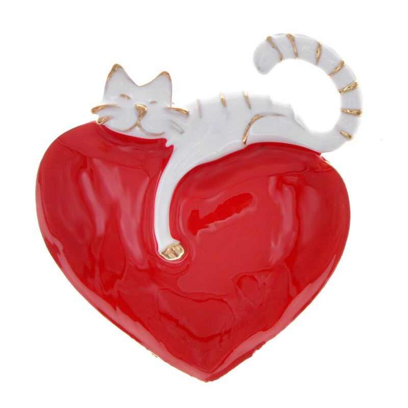 Segė Love Cat White; 4.3x4.7cm