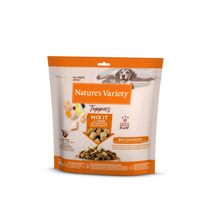 Nature’s Variety liofilizuoti šunų maisto paskaninimai su vištiena, 120 g
