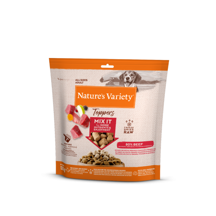 Nature’s Variety liofilizuoti šunų maisto paskaninimai su jautiena, 120 g