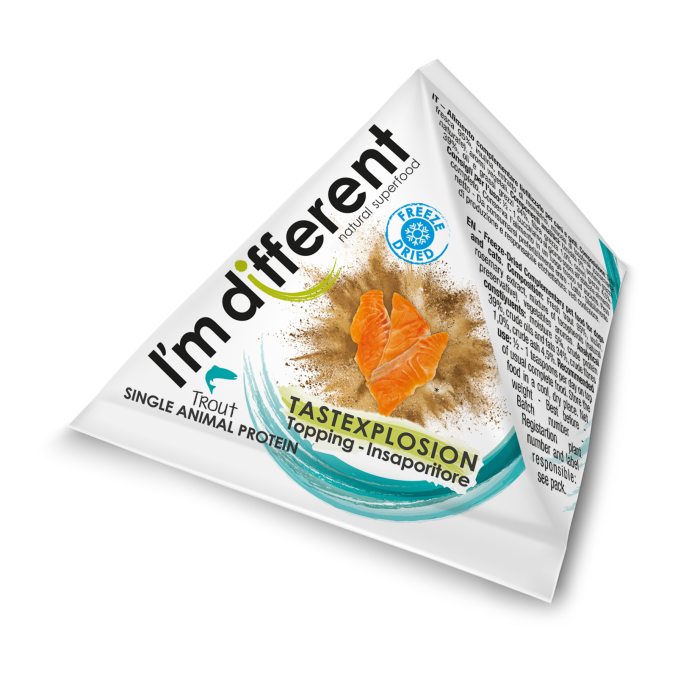 I'm Different Diff Tastexplosion Trout vieno baltymo liofilizuoti pašaro pagardukai, 8 g