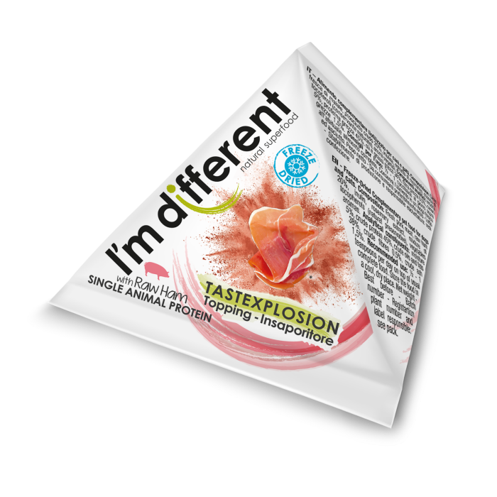 I'm Different Diff Tastexplosion Raw Ham vieno baltymo liofilizuoti pašaro pagardukai, 8 g