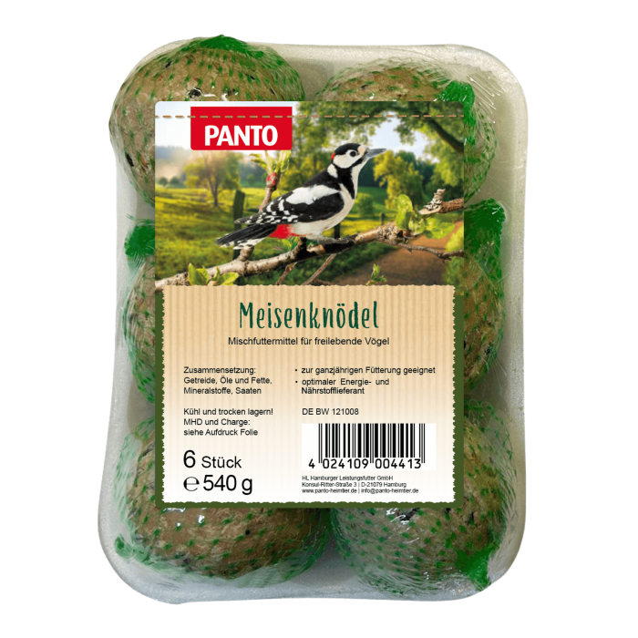 Panto Meisenknödel vabzdžių ir vaisių kamuoliukai paukščiams, 540 g N6