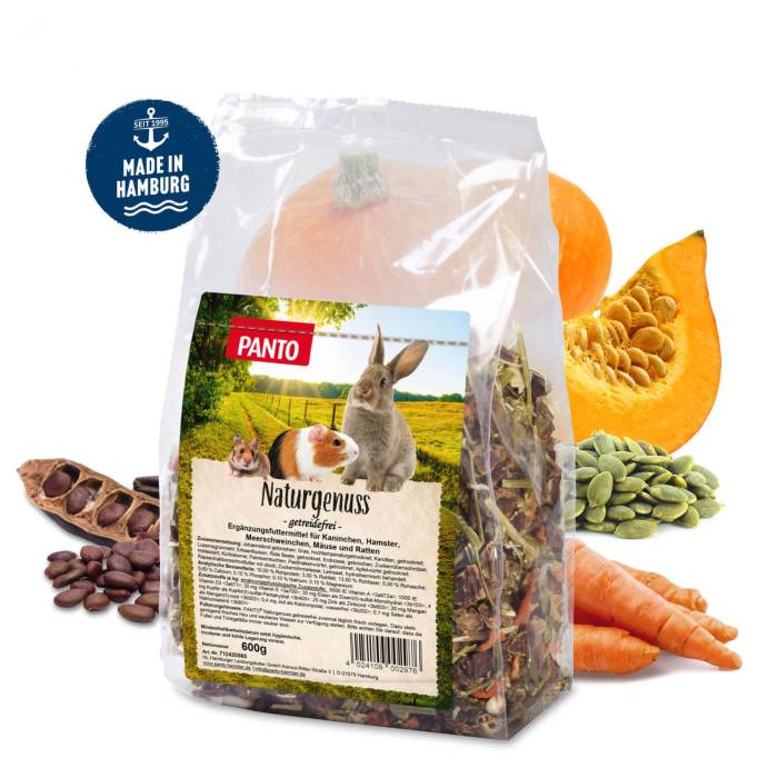 Panto Naturgenuss Getreidefrei begrūdis graužikų maistas, 600 g
