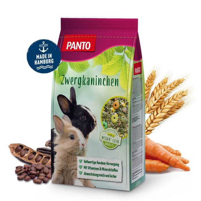 Panto Zwergkaninchenfutter maistas nykštukiniams triušiams, 1 kg