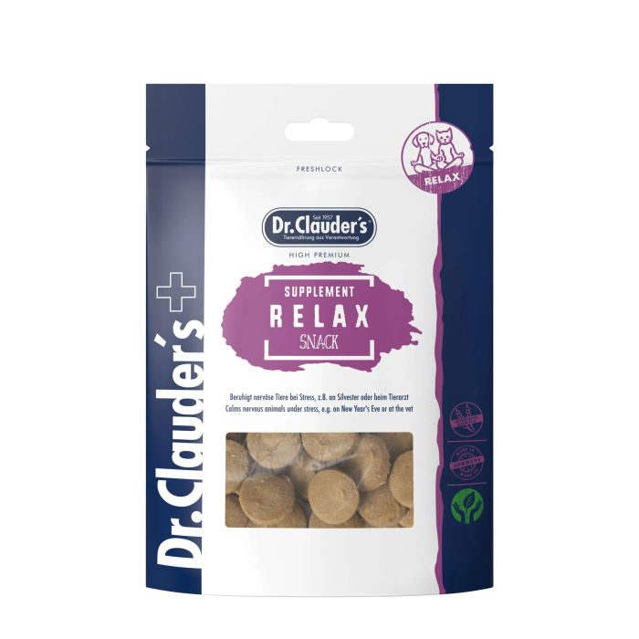 Dr. Clauder's Supplement Snack Relax maisto papildas stresui mažinti, 150 g