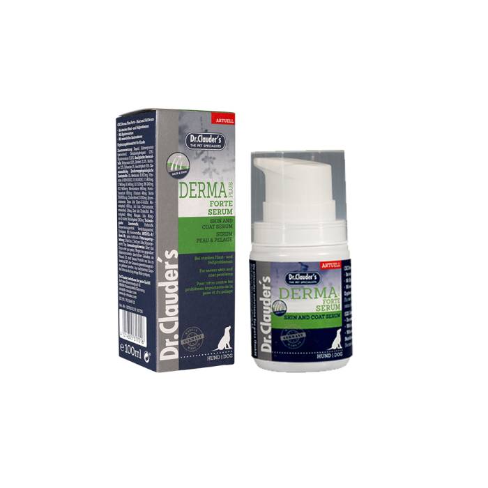 Dr. Clauder's Hair - Skin Derma Plus Forte serumas šunims odai ir kailiui su hialurono rūgštimi, 100 ml