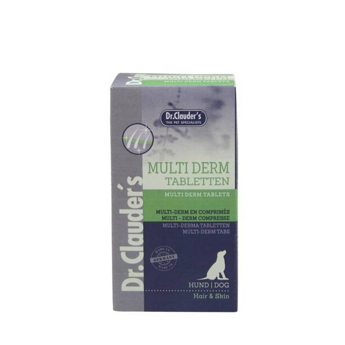 Dr. Clauder's Hair - Skin Multi Derm tabletės šunims odai ir kailiui, 185 g