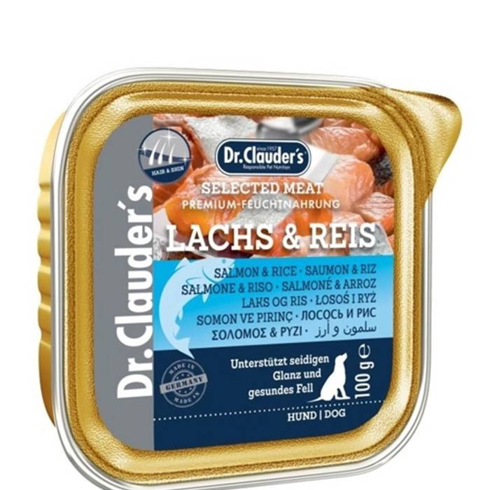 Dr. Clauder's Salmon - Rice šlapias maistas šunims, 100 g