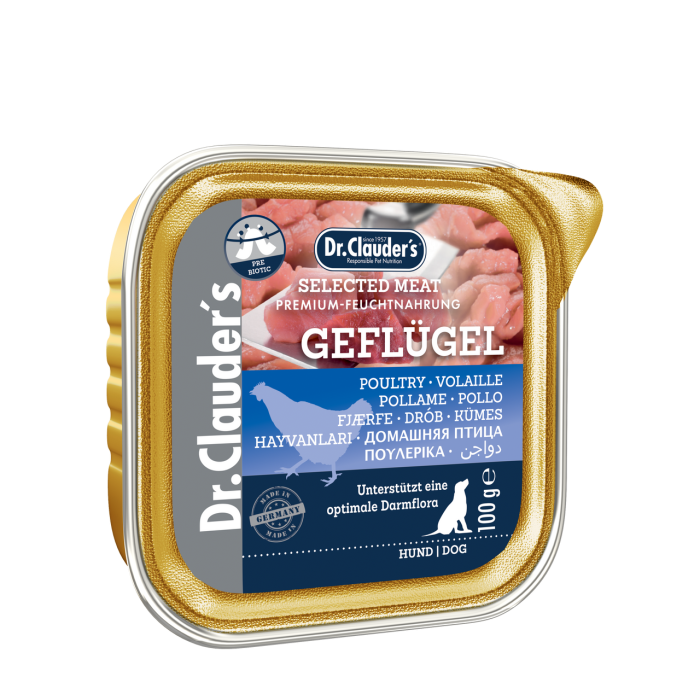 Dr. Clauder's Poultry šlapias maistas šunims, 100 g