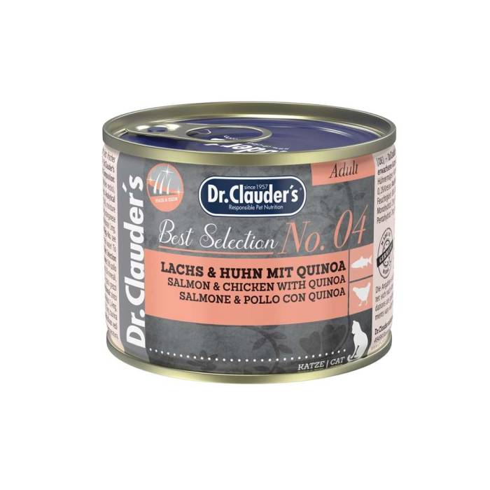 Dr. Clauder's Best Selection No. 4 Salmon - Chicken with Quinoa drėgnas maistas katėms, 200 g