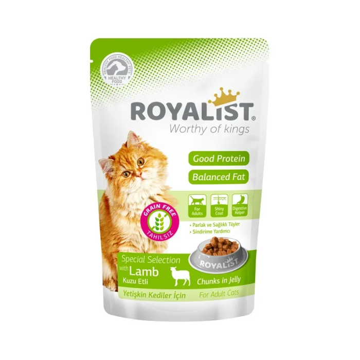Royalist Wet Pouch Cat Lamb šlapias maistas katėms, 85 g