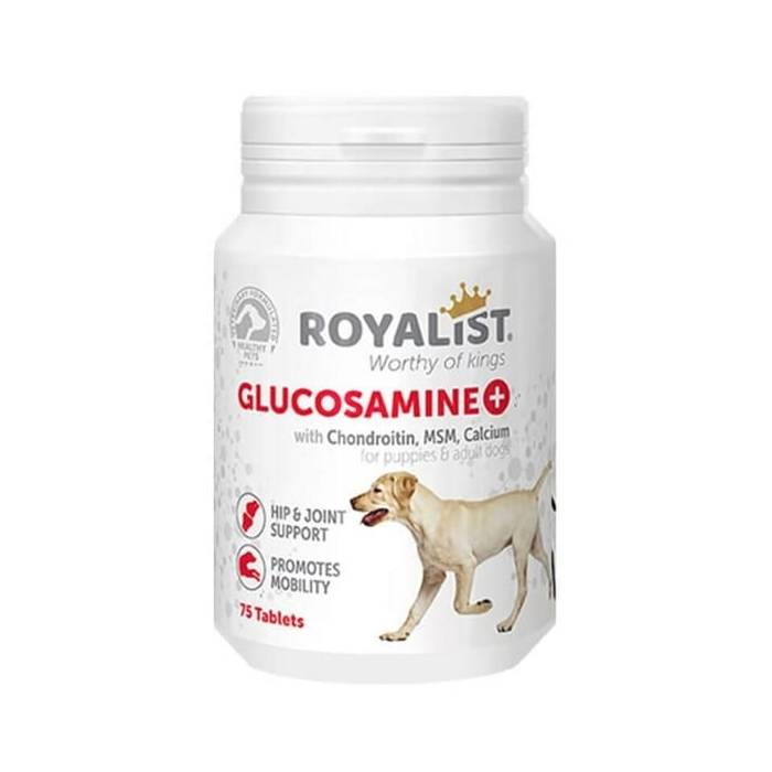 Royalist Glucosamine Puppy and Dog papildas su gliukozaminu mažiems ir suaugusiems šunims, N75