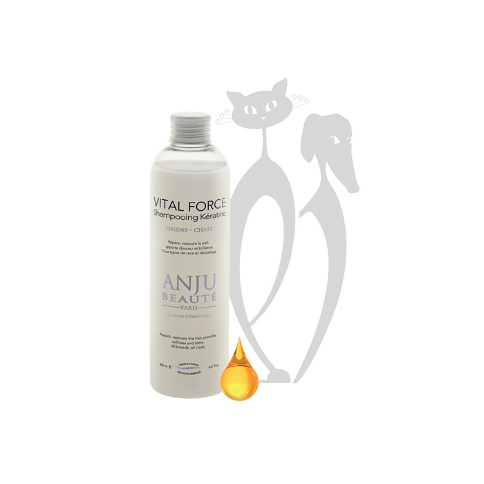 Anju Vital Force šampūnas su keratinu šunims ir katėms, 2,5 l
