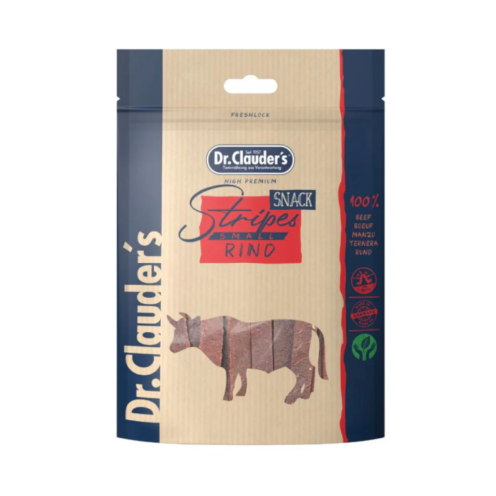 Dr. Clauder´s Stripes Snacks Rind skanėstas šunims ir katėms juostelėmis su jautiena, 80 g