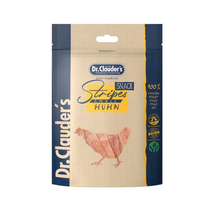 Dr. Clauder´s Stripes Snack Huhn skanėstas šunims ir katėms juostelėmis su vištiena, 80 g