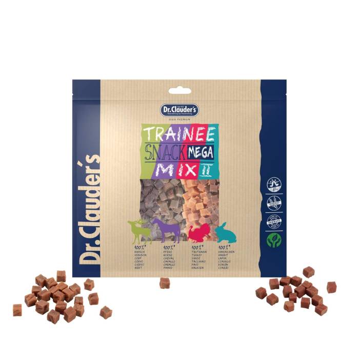 Dr. Clauder´s Trainee Snacks Mega Mix 2 skanėstai gabaliukais šunims ir katėms, įvairių skonių, 500 g