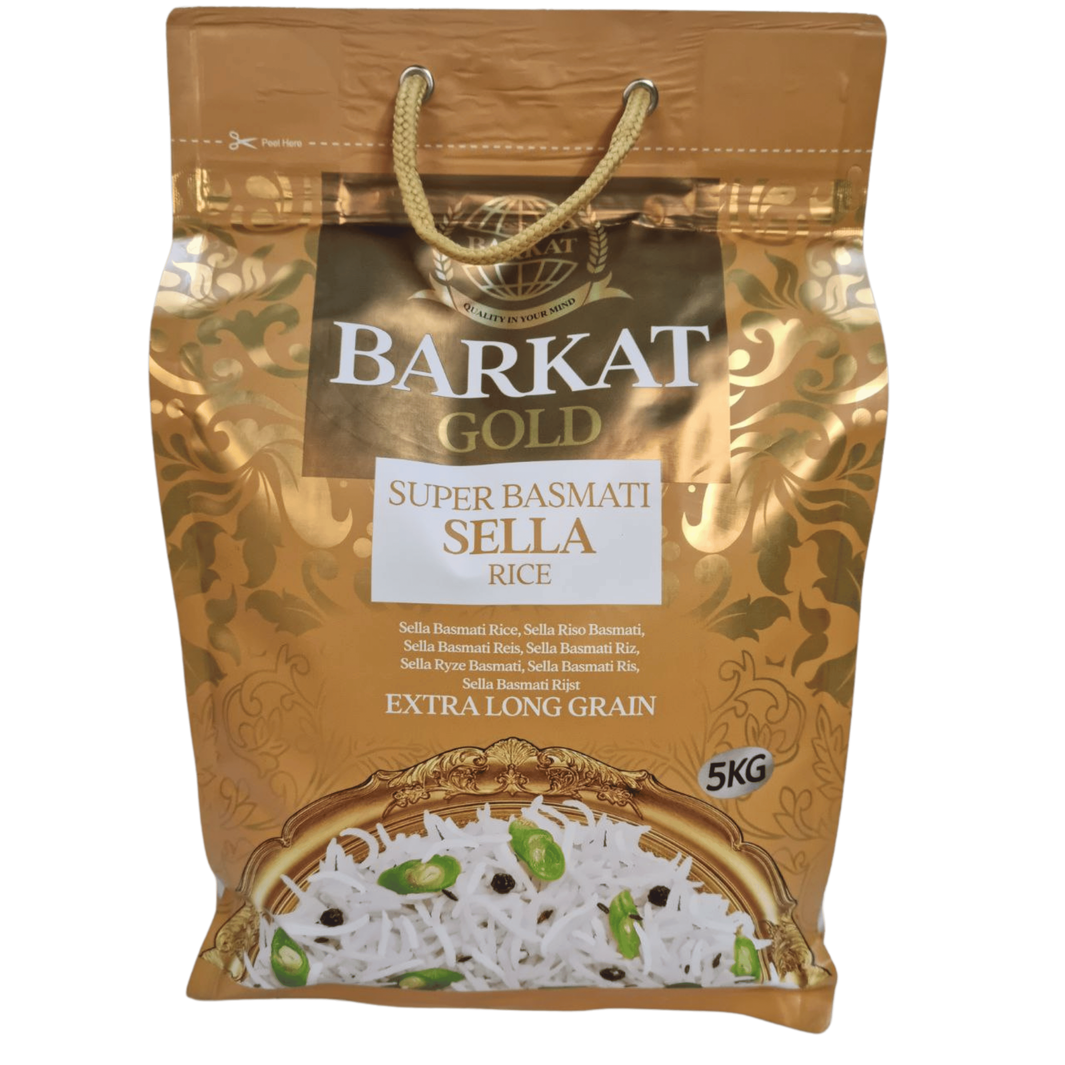 BASMATI ryžiai BARKAT SUPER SELLA, 5 kg