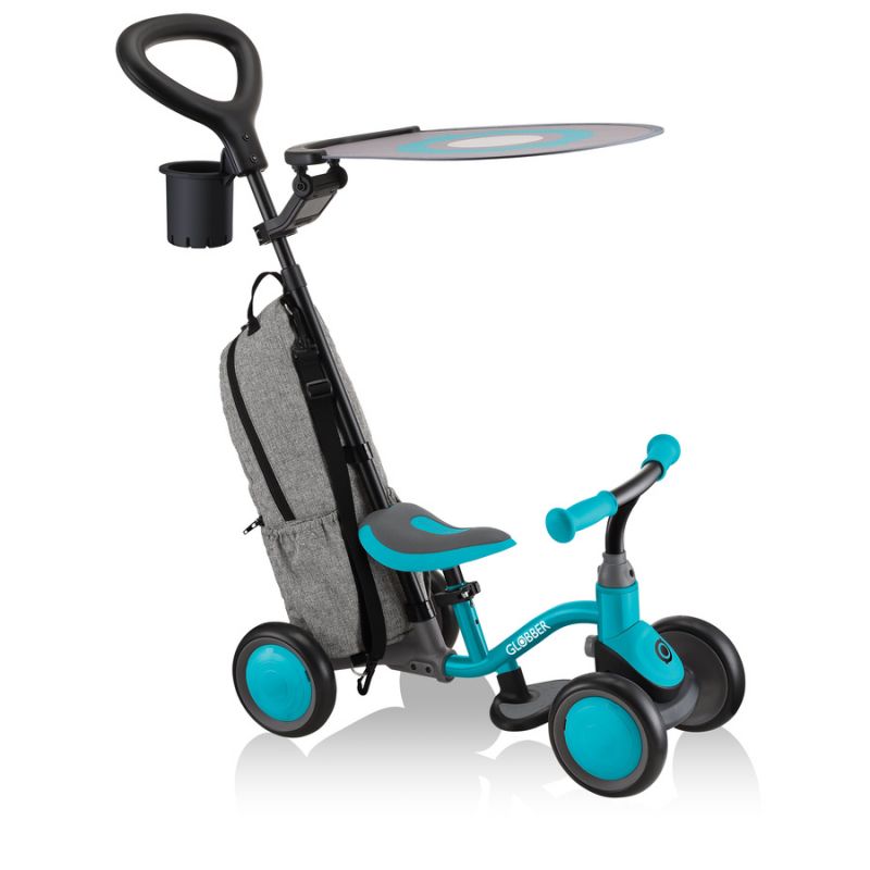 Mokomasis dviratis Globber Learning Bike 3in1 Deluxe Mėlynas