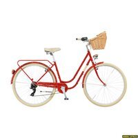 Dviratis 28 CLASSIC ELEGANCE 28 7sp red + basket classic