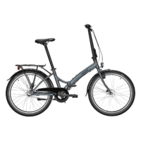 Dviratis 24" Pegasus sulankstomas Alu D3A Low 3-G pilka/juoda