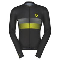 Marškinėliai vyr. ilgom rankovėm Scott RC Team 10 LS black/sulphur yellow