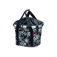Krepšys ant dviračio vairo Bikebasket juodas gelėtas 350x280x260 mm 15L