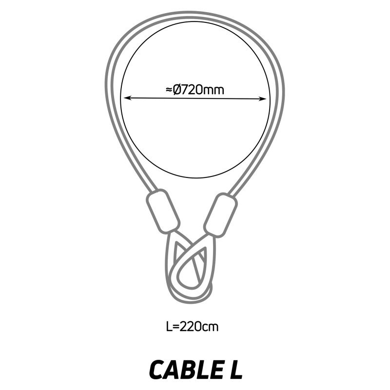 ZEFAL K-TRAZ CABLE L dviračio spyna