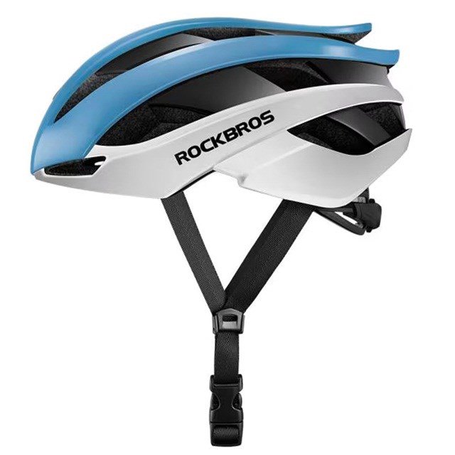ROCKBROS Reguliuojamas dviratininko šalmas M 55-58 cm Mėlyna-Balta