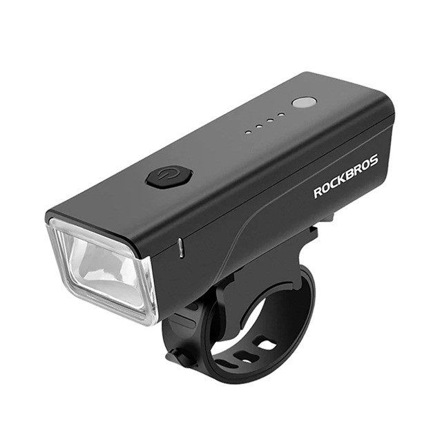 Rockbros Dviračio žibintas + USB-C - USB-A kabelis 260 lm Juoda