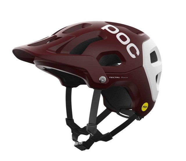 POC TECTAL RACE MIPS Reguliuojamas dviračių šalmas, dydis M 55–58 cm, bordo, baltas