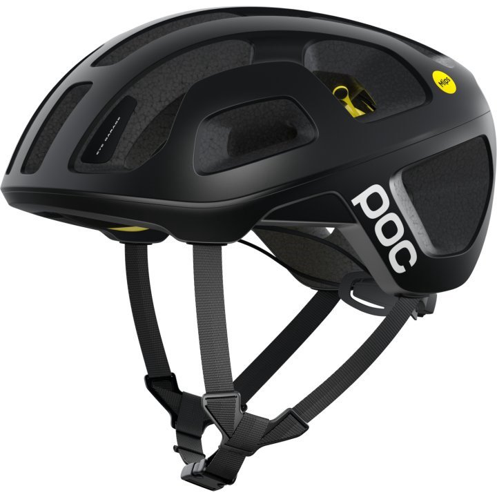 POC OCTAL MIPS Reguliuojamas dviračių šalmas, dydis S 50–56 cm, juodos spalvos