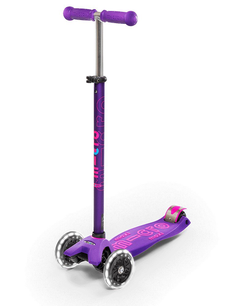 Micro Mobility Maxi Micro Deluxe LED Vaikai Klasikinis paspirtukas Violetinė