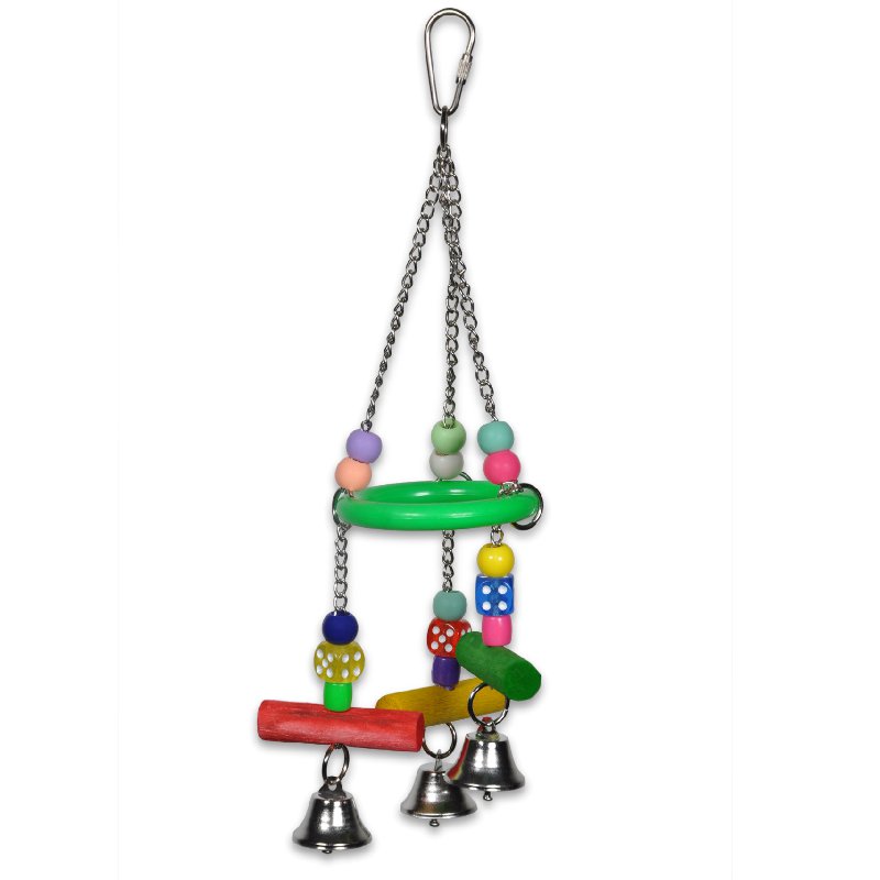 Vadigran Toy Bird Ring Dice Multi Color žaislas paukščiams; 30cm