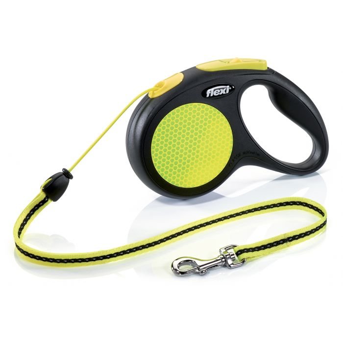 FLEXI NEW NEON VIRVELINIS PAVADIS iki 12 kg 5m