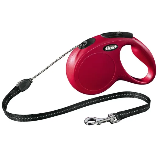 FLEXI CLASSIC M AUTOMATINIS VIRVELINIS PAVADĖLIS IKI 20KG 5m Raudona