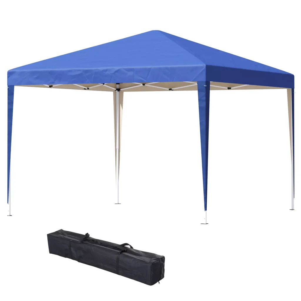 Pavėsinė, 3x3 m, vandeniui atspari, sulankstoma, apsauga nuo UV spindulių, mėlyna