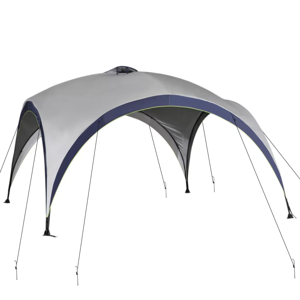 Sodo paviljonas, sodo palapinė nuo saulės apsauga - kreminė balta + mėlyna 4 x 4 x 2,5 m