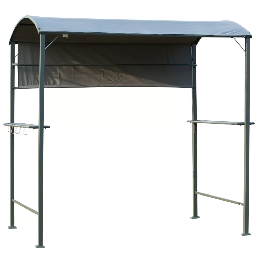 Grilio paviljonas su apsauga nuo liepsnos, BBQ paviljonas, 2 lentynos 218x138x216cm