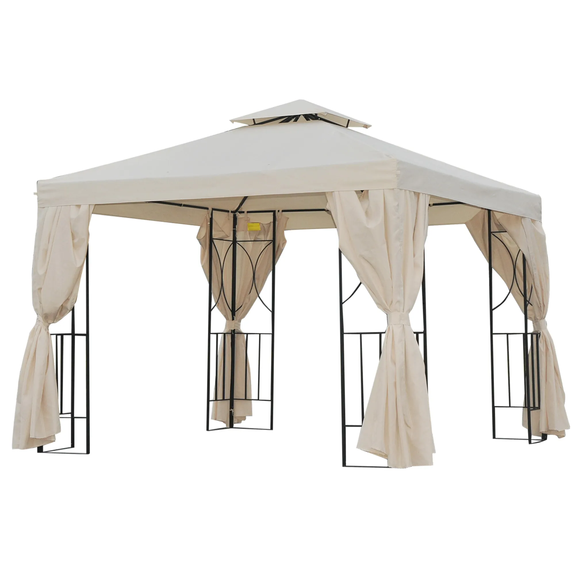 Sodo paviljonas, pavėsinė 3 x 3 m - kreminė