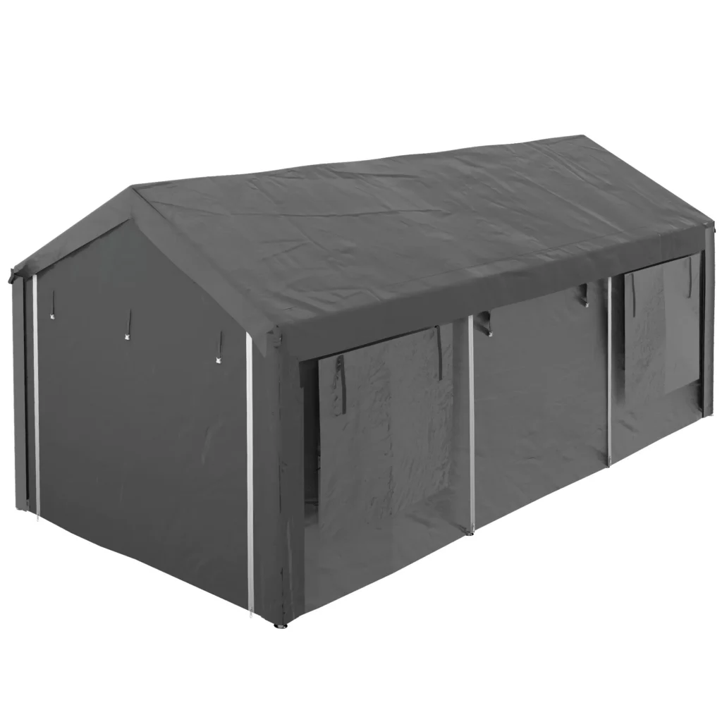 Stoginė automobiliui, 6 x 3 m - tamsiai pilka