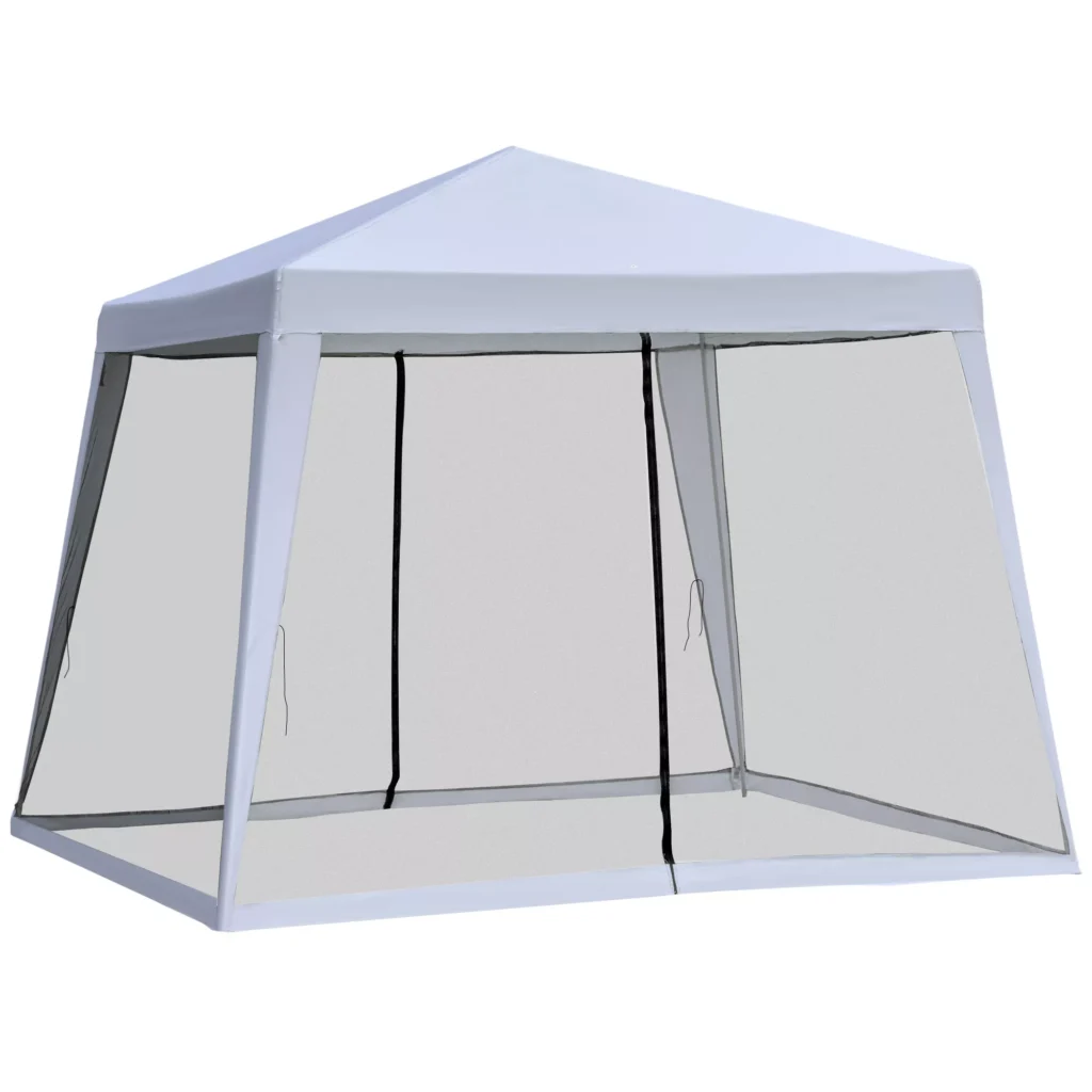 Sodo paviljonas, pavėsinė su tinkleliu nuo uodų - pilka 3 x 3 m