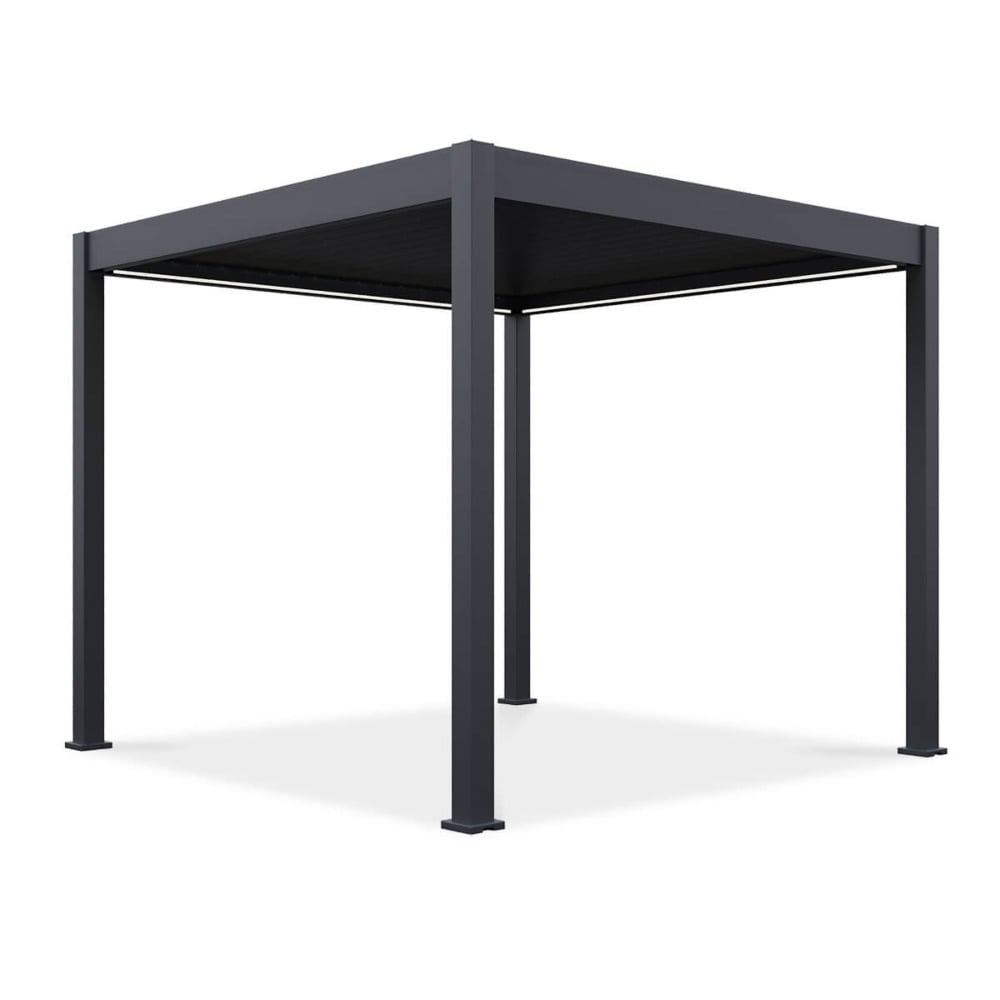 Pavėsinė Pergola ELEGANCE AUTOMATIC 300x300x2560 cm su LED, Anthracite